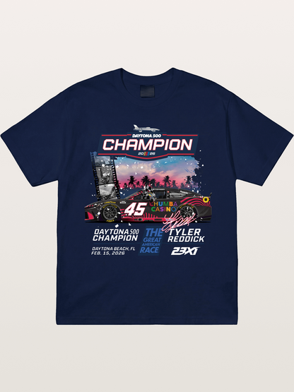 Tyler Reddick 45 Champion Car Art Gildan T-shirt
