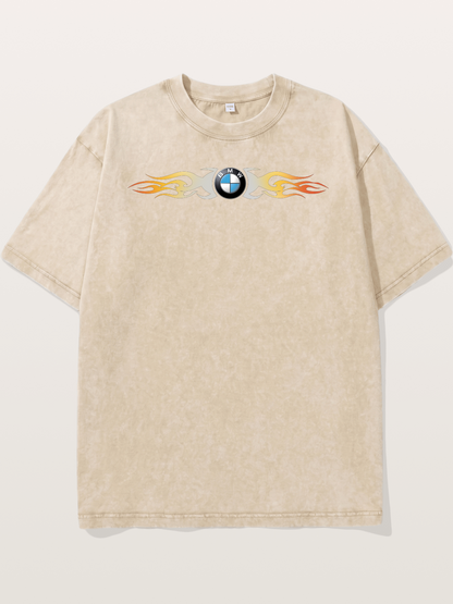 BMW Roundel Flame Stripe Washed T-shirt