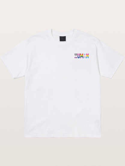 Human Pride Typography Art Cotton T-shirt