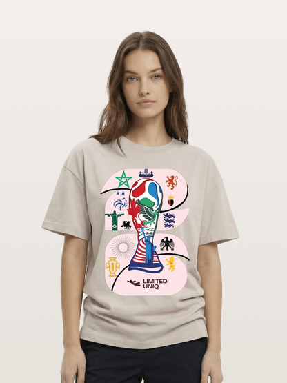 2026 World Cup Trophy Collage Cotton T-shirt