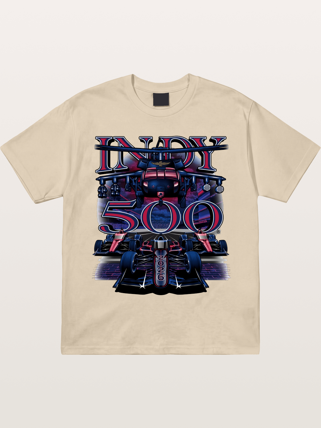 Indy 500 2026 Race Car Neon Art Gildan T-shirt
