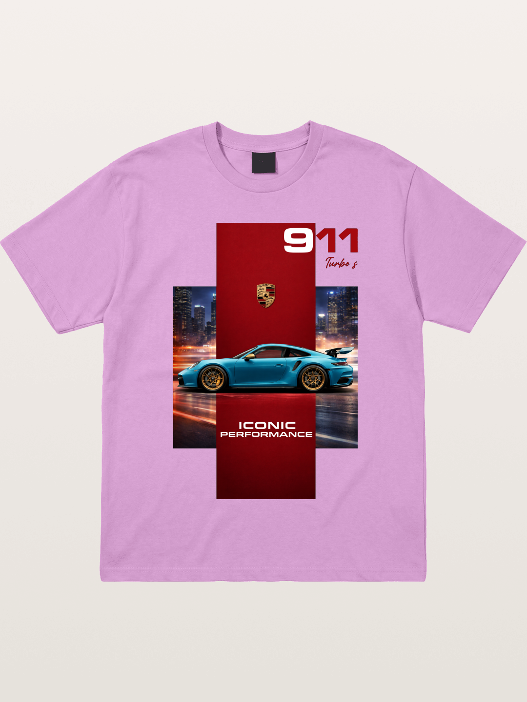 Porsche 911 Turbo S Blue Iconic Gildan T-shirt