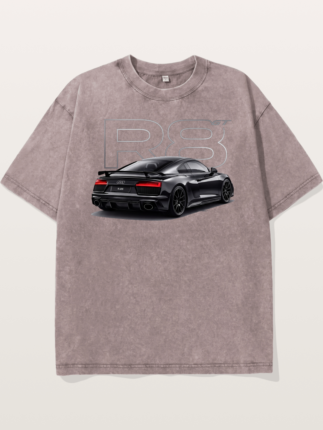 Audi R8 GT Black Rear End Washed T-shirt