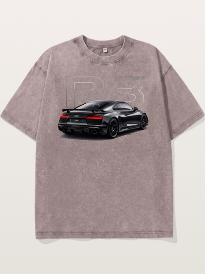 Audi R8 GT Black Rear End Washed T-shirt