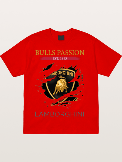 Lamborghini 1963 Tear Logo Cotton T-shirt