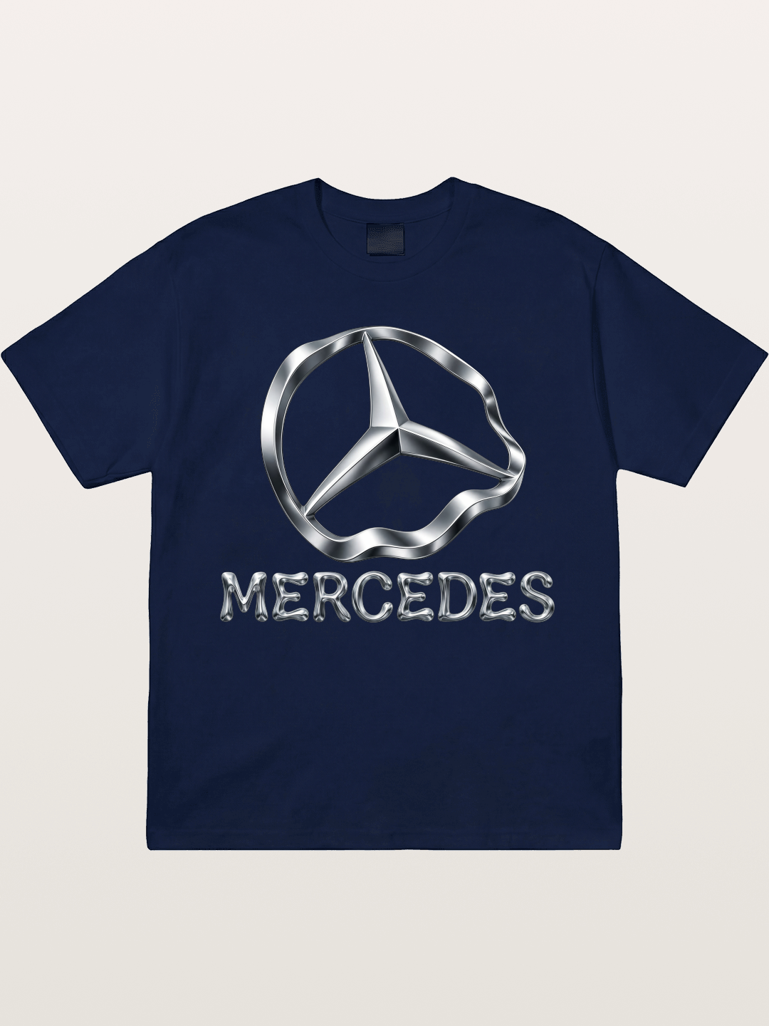 Mercedes Liquid Metal Logo Gildan T-shirt