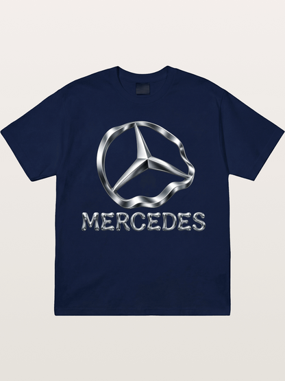 Mercedes Liquid Metal Logo Gildan T-shirt