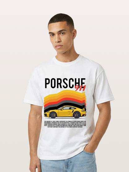 Yellow 911 Supercar Gildan T-shirt