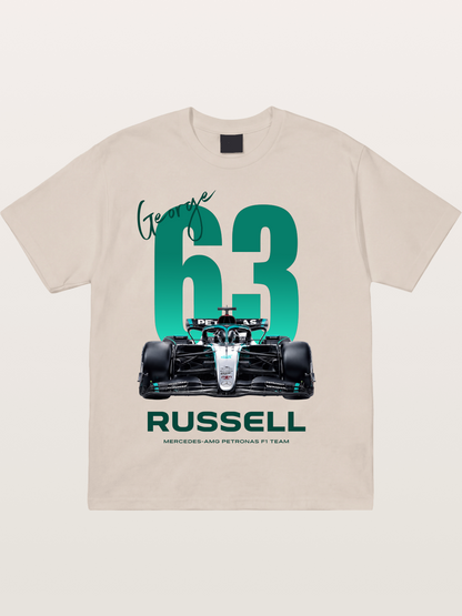 George Russell Mercedes F1 63 Cotton T-shirt