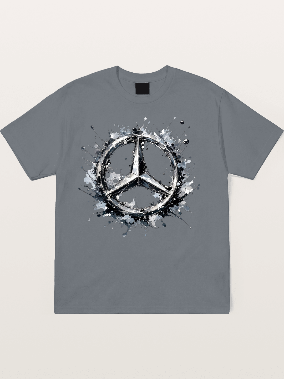 Mercedes Ink Wash Logo Art Cotton T-shirt
