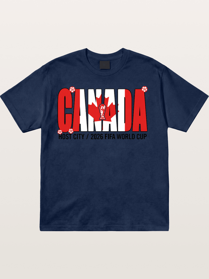 Canada 2026 World Cup Typography Cotton T-shirt