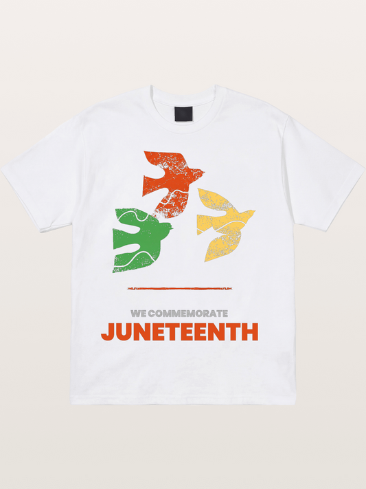 Juneteenth Peace Doves Commemoration Cotton T-shirt