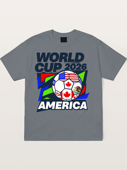 World Cup 2026 America Geometric Cotton T-shirt