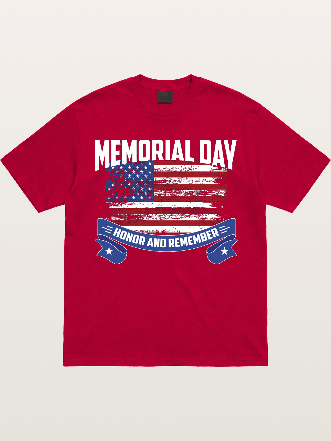 Honor and Remember Memorial Day Flag Gildan T-shirt