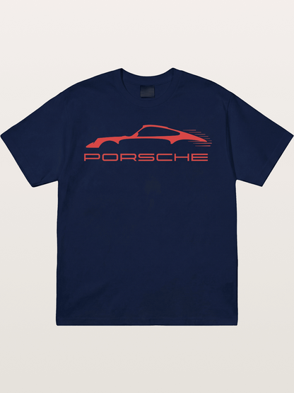 Red Porsche Silhouette Art Gildan T-shirt