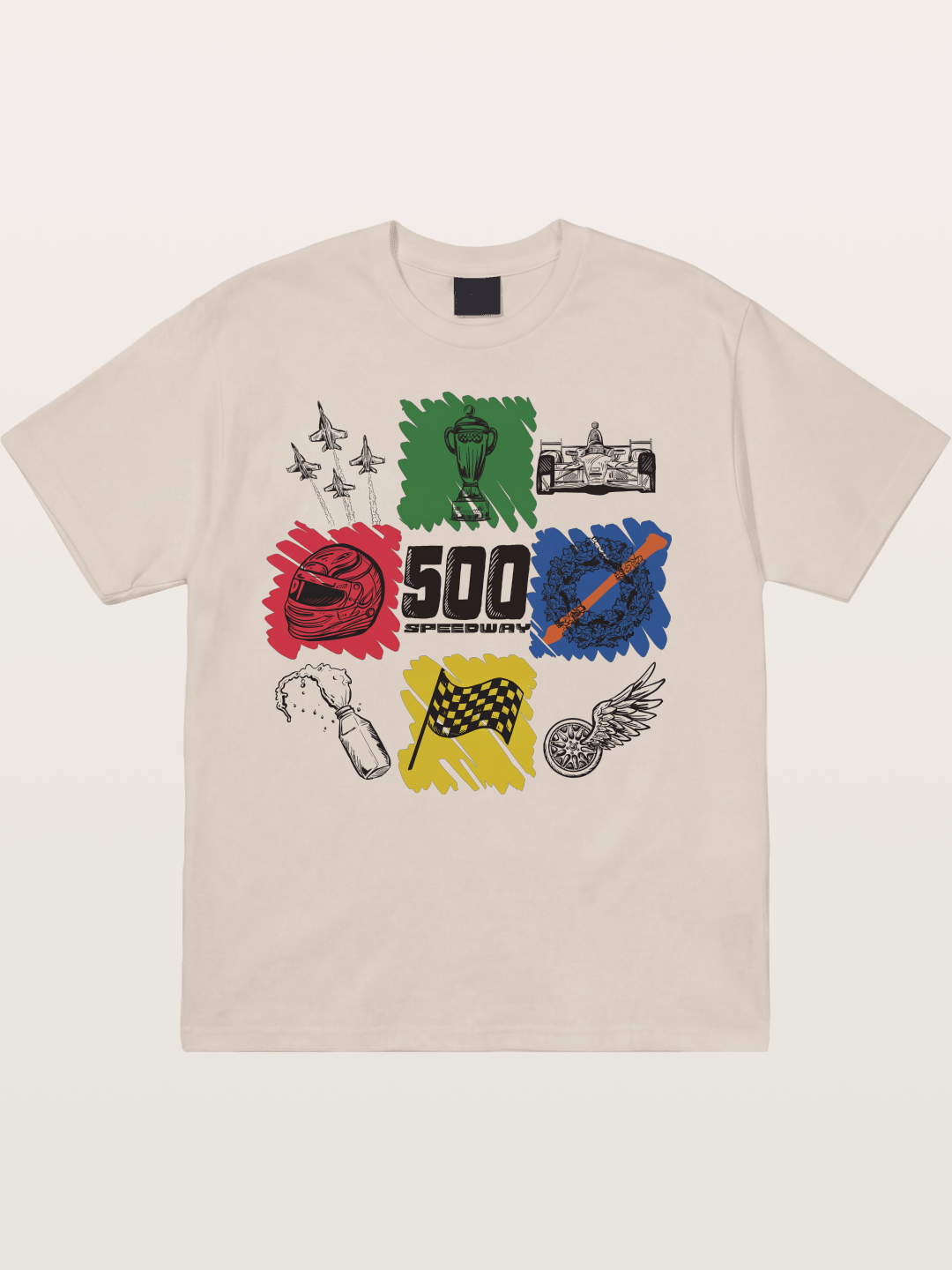 Indy 500 Sketch Cotton T-shirt