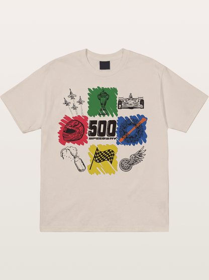 Indy 500 Sketch Cotton T-shirt