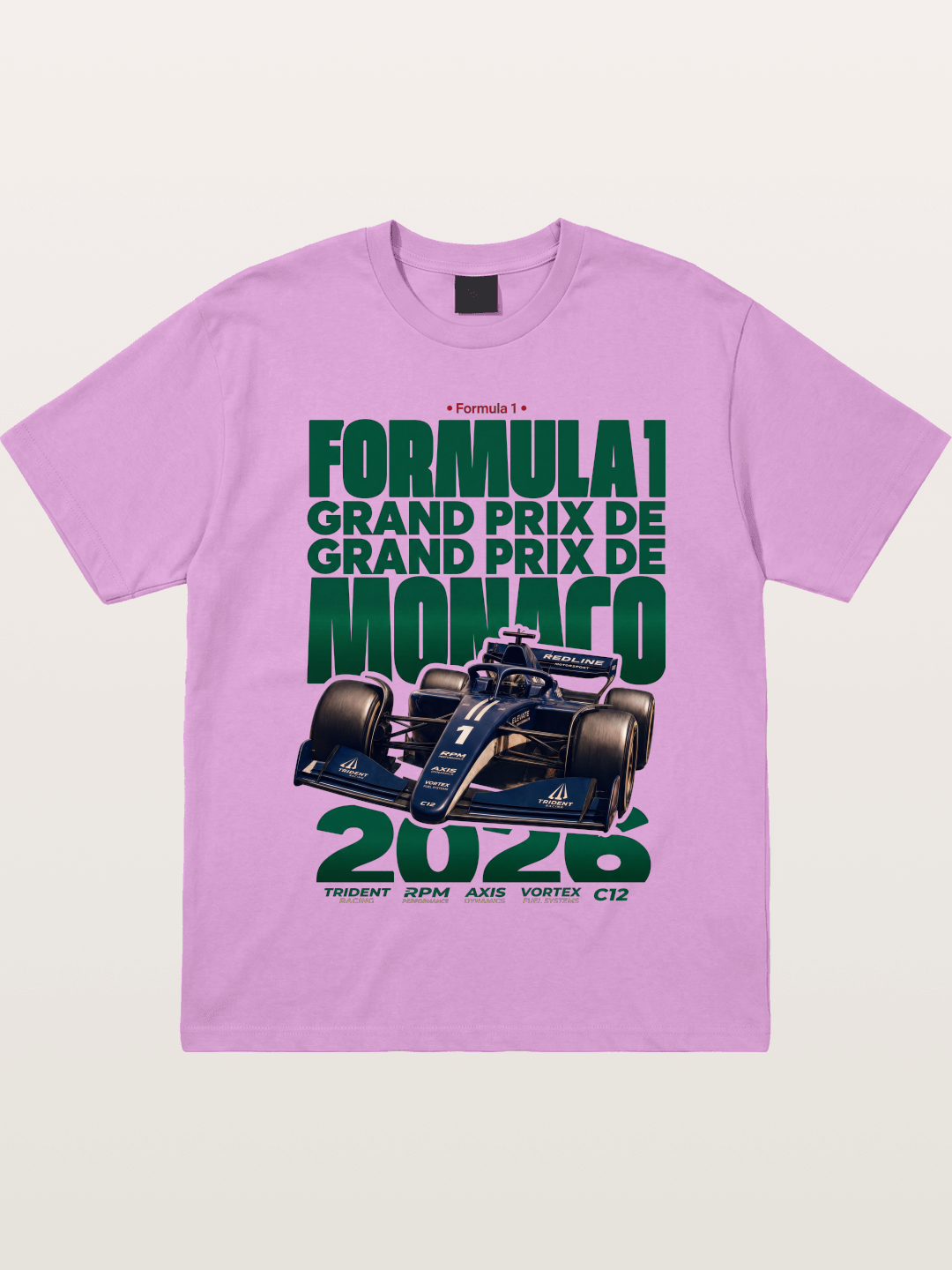 Navy Monaco F1 Grand Prix Art Gildan T-shirt