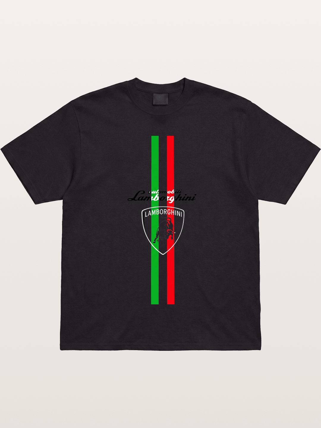 Italian Flag Lamborghini Print Gildan T-shirt