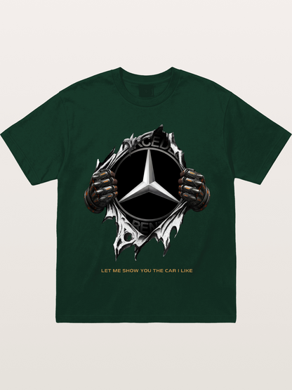 Mercedes Star Crest Tear Through Gildan T-shirt