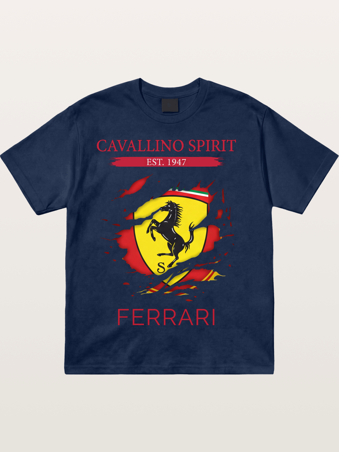 Ferrari 1947 Tear Logo Cotton T-shirt