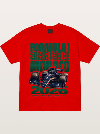 Navy Monaco F1 Grand Prix Art Cotton T-shirt