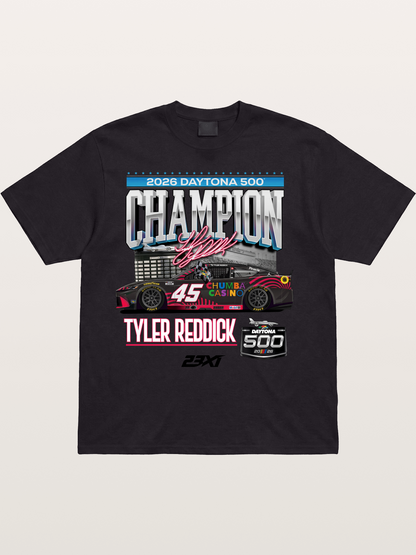 Tyler Reddick Daytona 500 Champion Print Cotton T-shirt