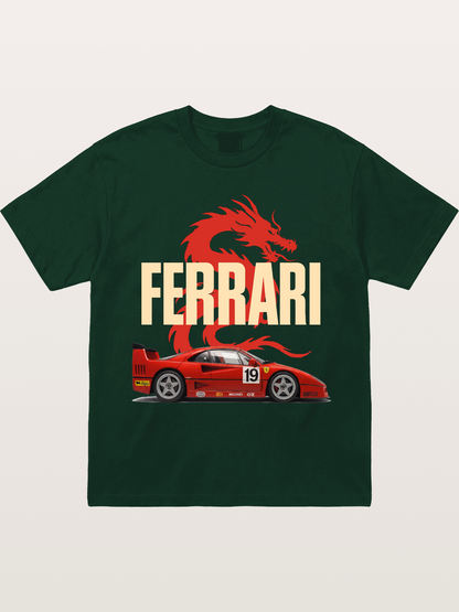Ferrari F40 Red Dragon Theme Gildan T-shirt