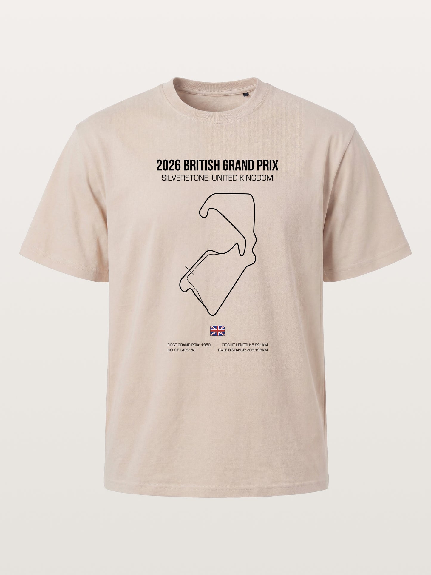 British Grand Prix Silverstone Track Outline Cotton T-shirt