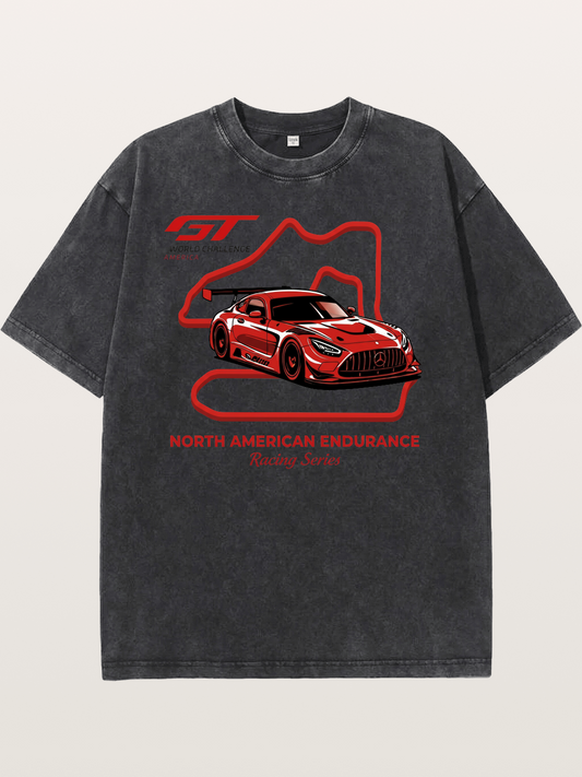 Mercedes AMG GT Race Track Art Washed T-shirt