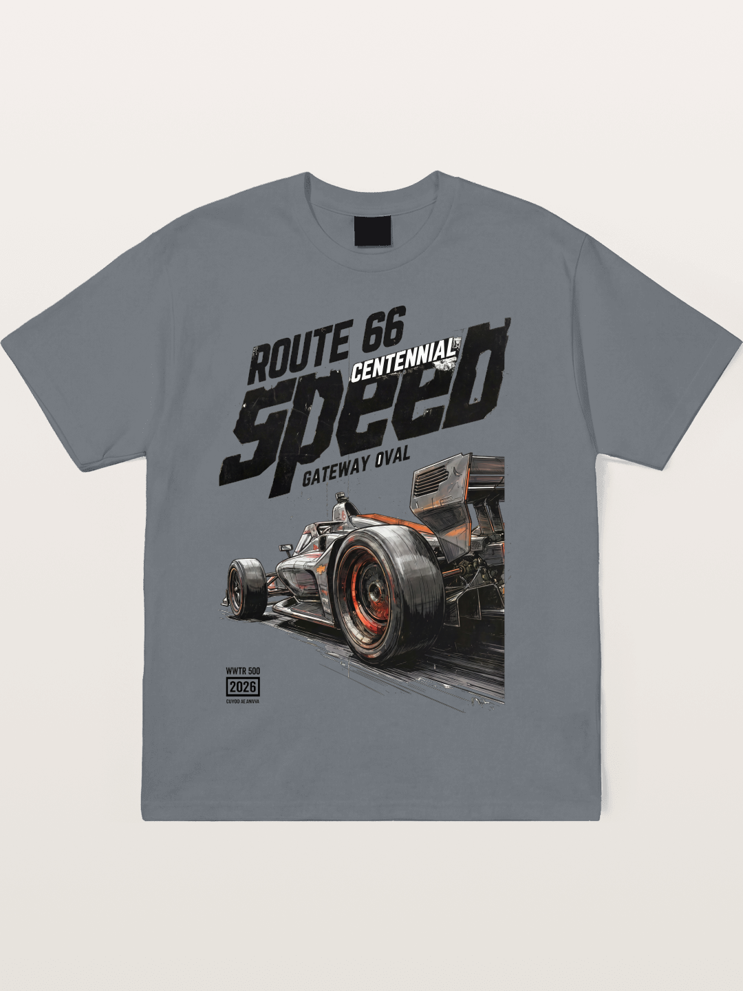 Grunge Speed IndyCar Art Cotton T-shirt
