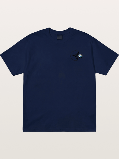 Mercedes vs BMW Logo Art Gildan T-shirt