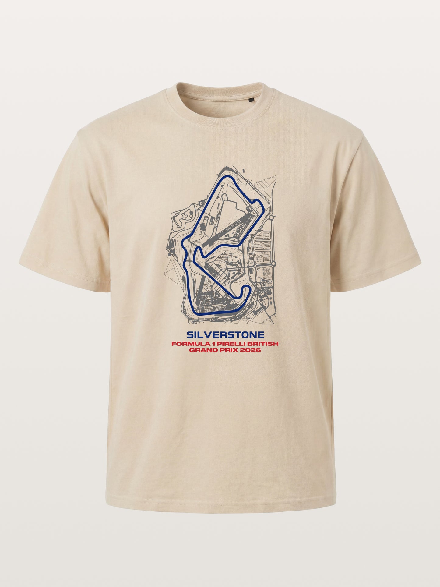 Silverstone Circuit Blueprint Layout Gildan T-shirt
