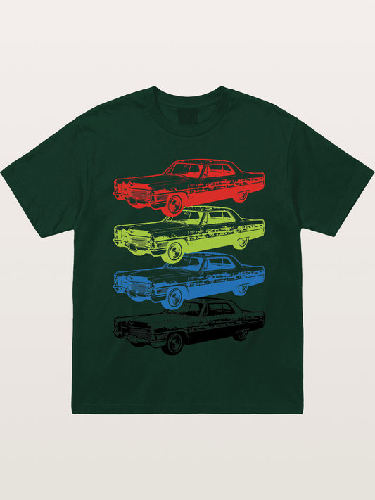 Classic Car Evolution Print Gildan T-shirt