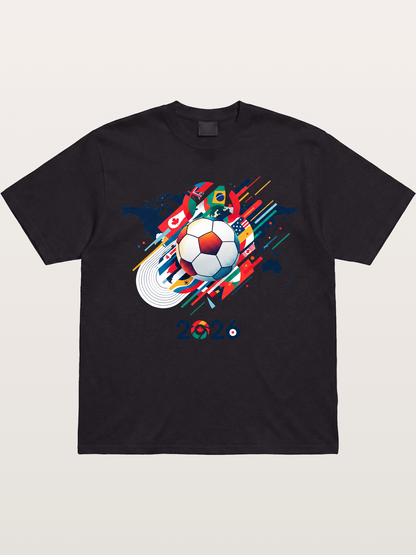World Cup 2026 Global Flags Print Gildan T-shirt
