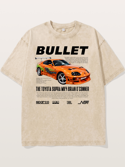 Toyota Supra Fast Furious Print Washed T-shirt