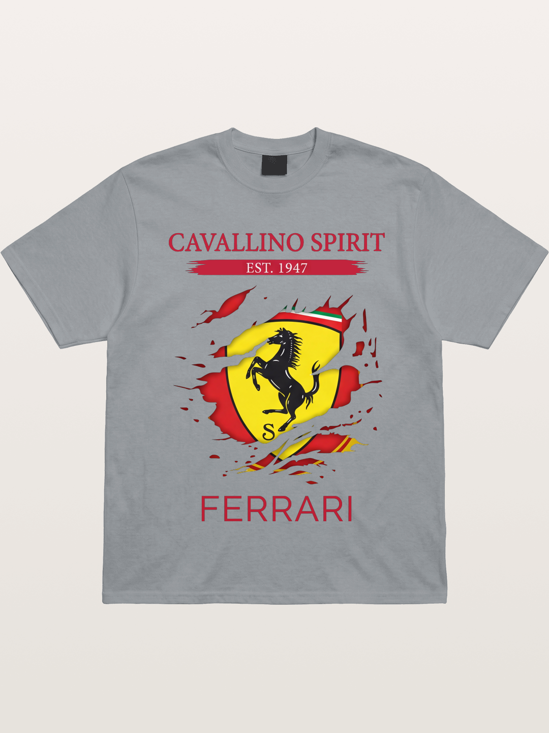 Ferrari 1947 Tear Logo Gildan T-shirt