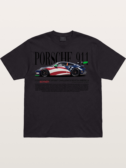 Porsche 911 Sprint Challenge Livery Cotton T-shirt