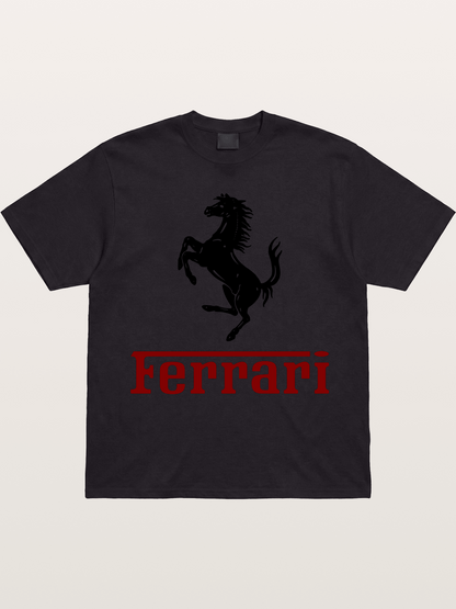 Ferrari Black Horse Logo Gildan T-shirt