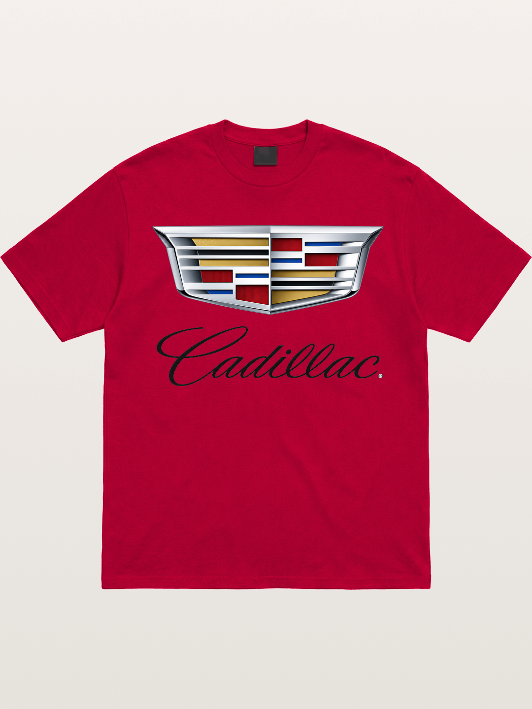 Cadillac Emblem Script Print Gildan T-shirt