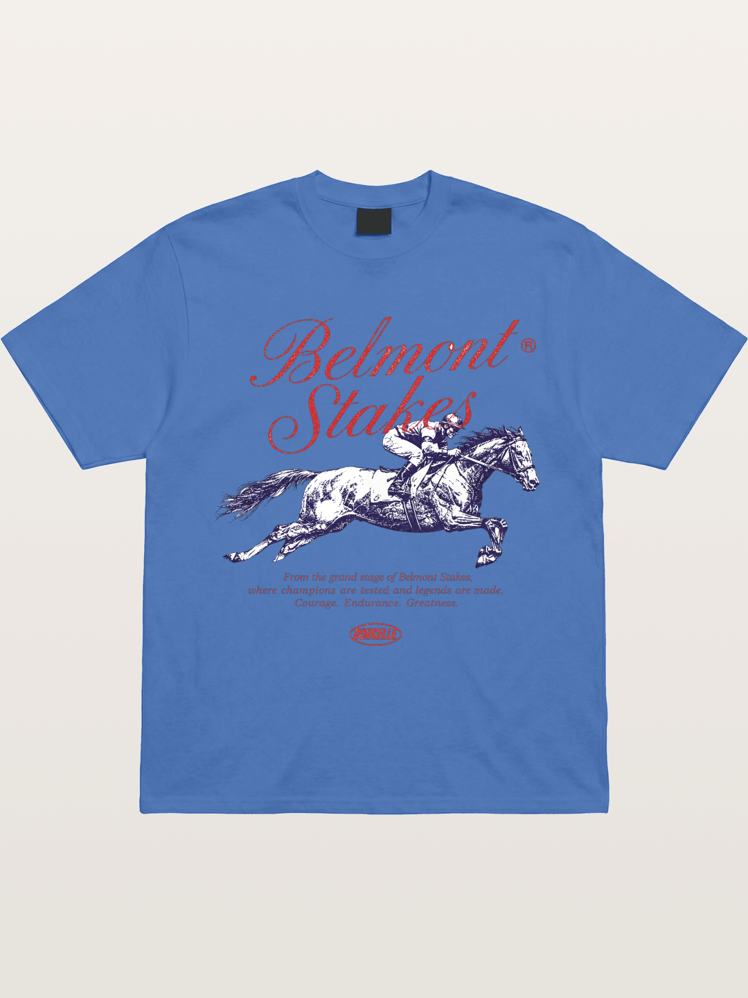 Belmont Stakes Vintage Script Print Gildan T-shirt