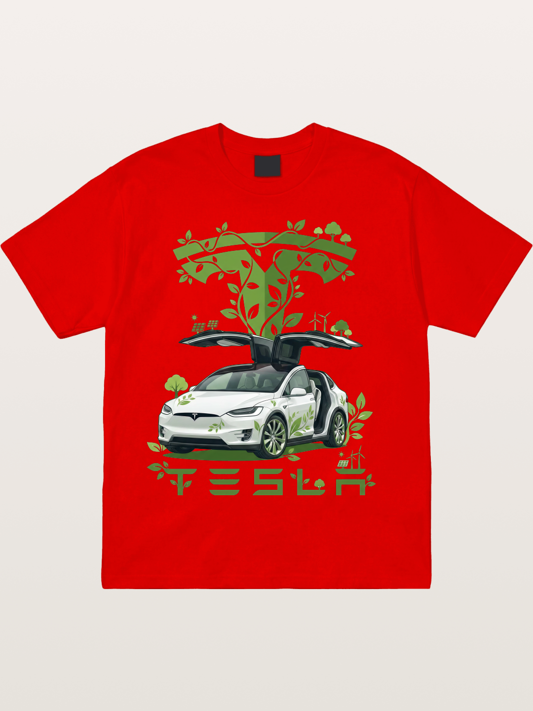 Tesla Eco-Friendly Art Print Cotton T-shirt