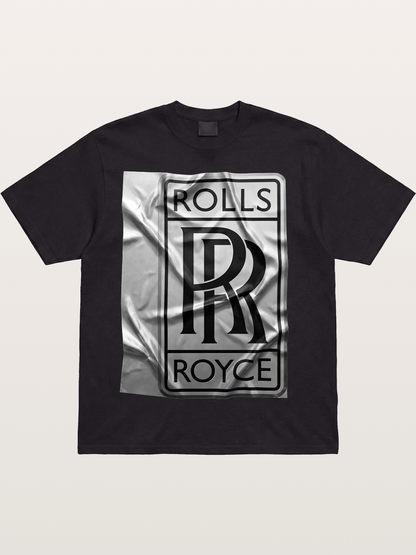 Silk Texture RR Logo Design Cotton T-shirt