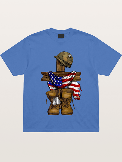 Military Cross Memorial Tribute Design Gildan T-shirt