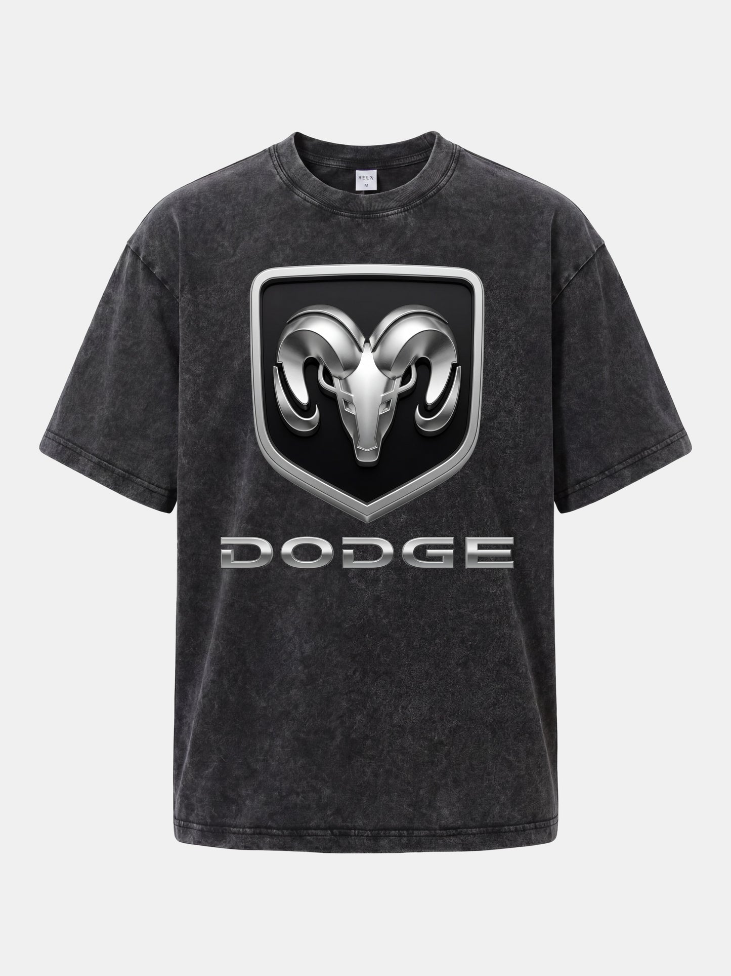 Silver Ram Shield Emblem Washed T-shirt