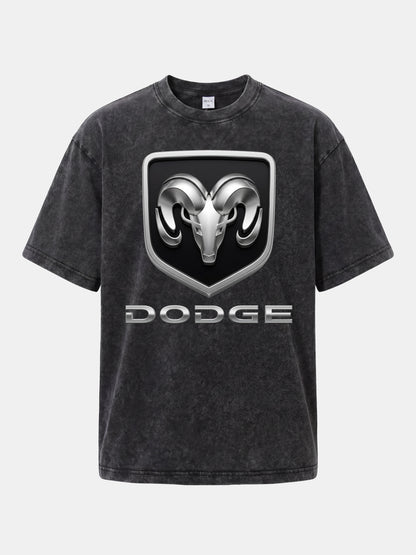 Silver Ram Shield Emblem Washed T-shirt