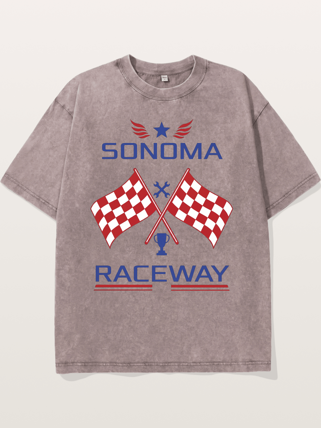Sonoma Raceway Checkered Flag Crest Washed T-shirt