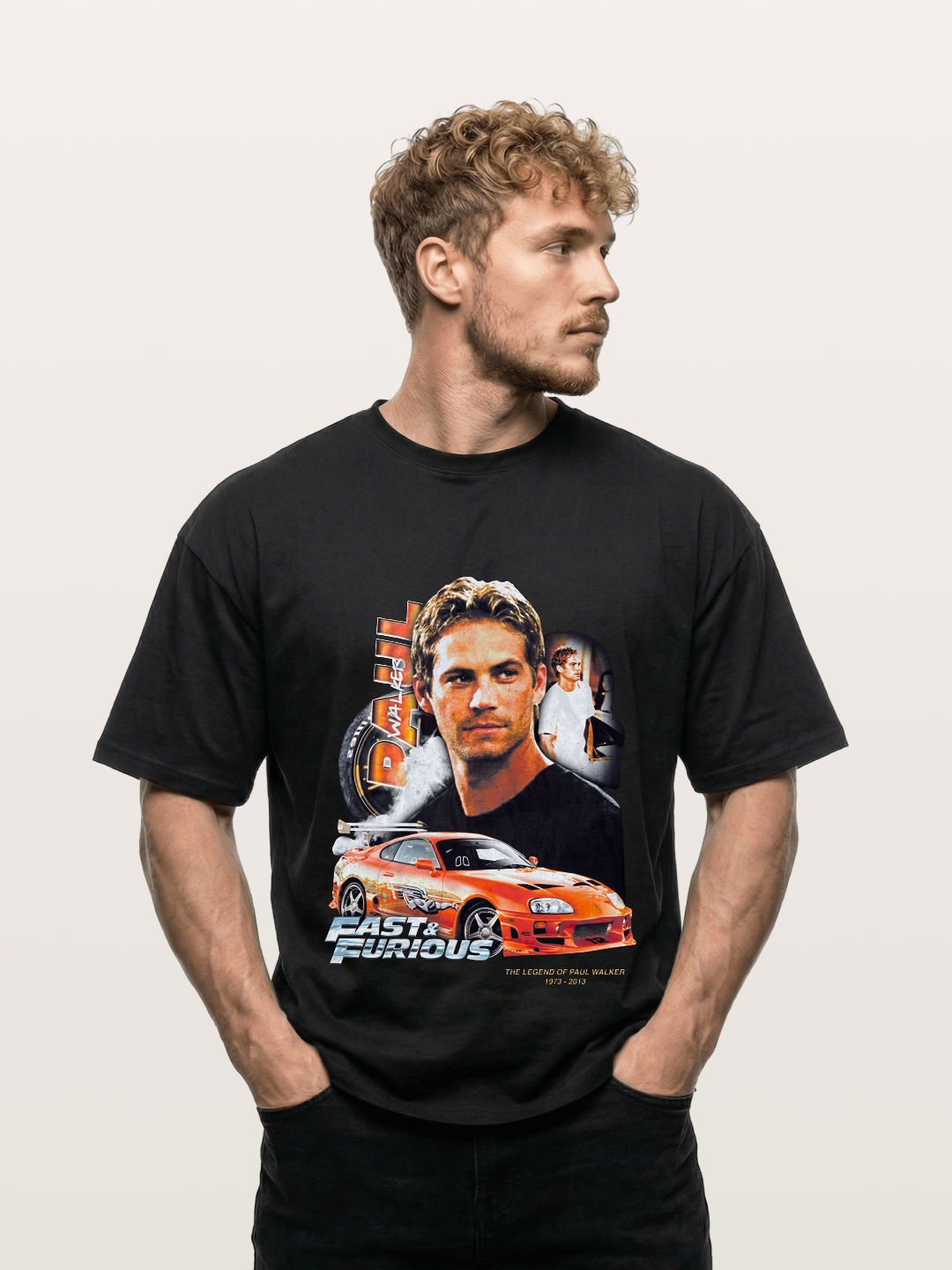 Orange Supra Fast & Furious Gildan T-shirt