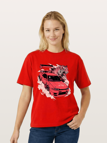 Red Drift Cotton T-shirt