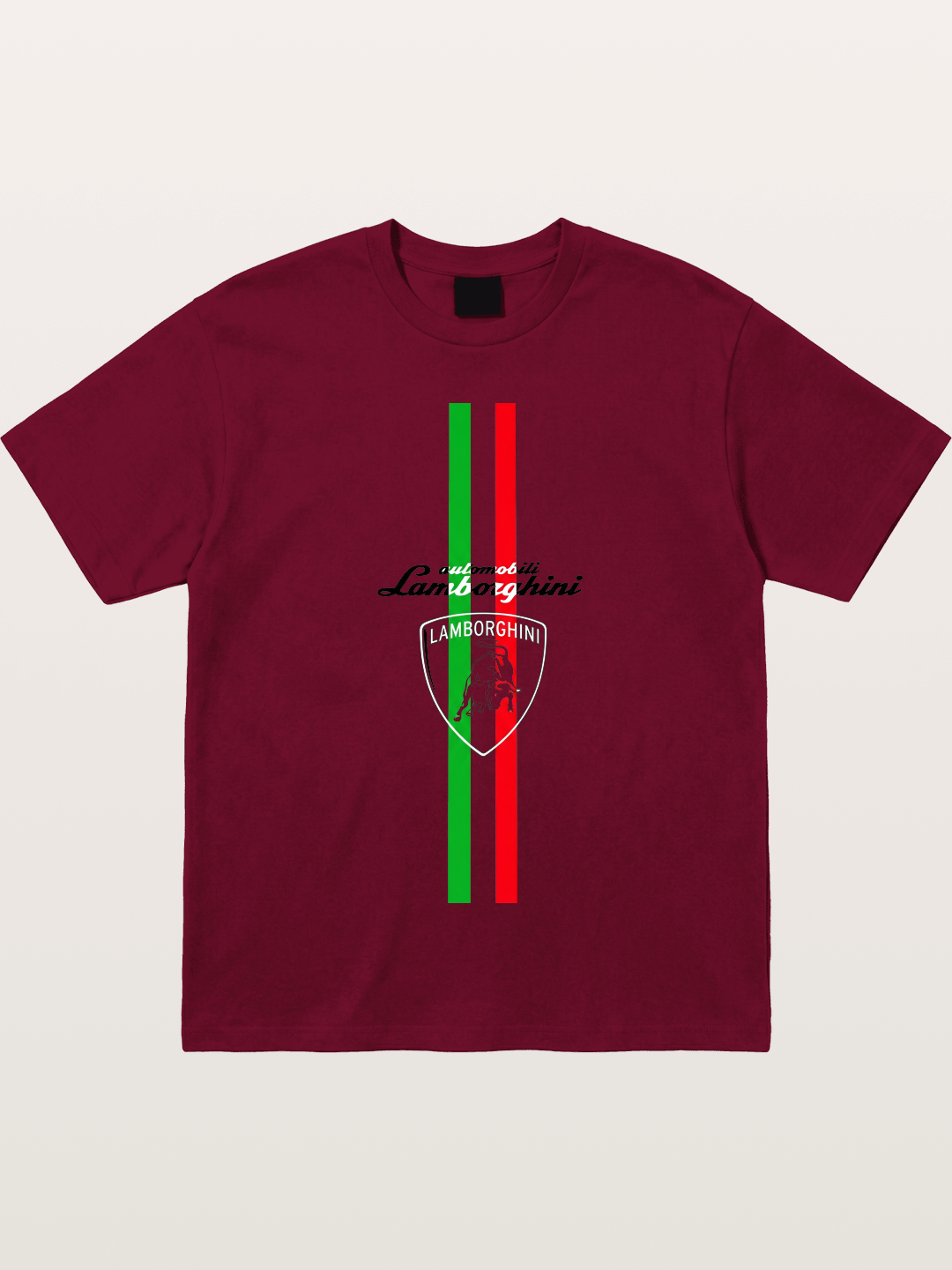 Italian Flag Lamborghini Print Gildan T-shirt